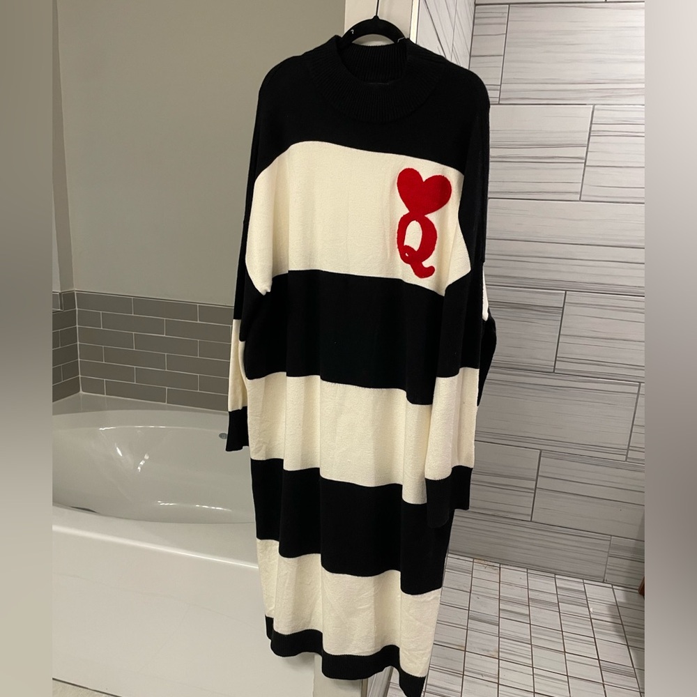 Striped sweater dress